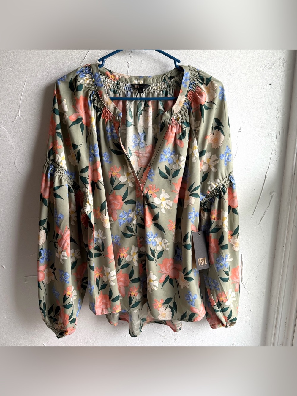 NWT Frye Last Dance Floral RPT Teal Combo size XL